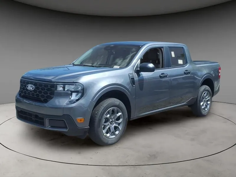 2026 Ford Maverick XLT in Gray Metallic — front three-quarter view