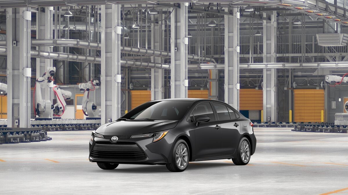 2026 Toyota Corolla LE in Underground — front three-quarter view