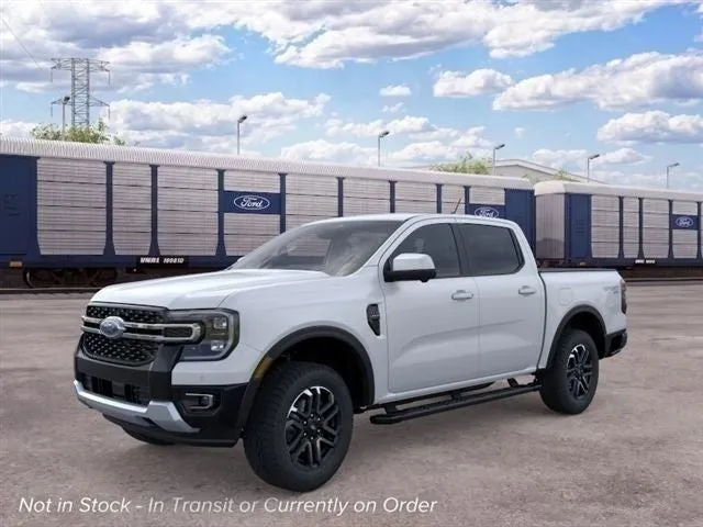 2026 Ford Ranger Lariat® in Oxford White — front three-quarter view