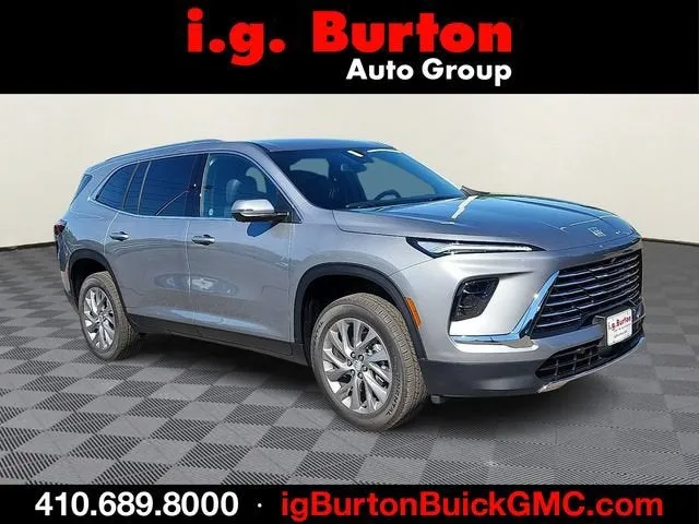 2026 Buick Enclave Preferred in Moonstone Gray Metallic — front three-quarter view