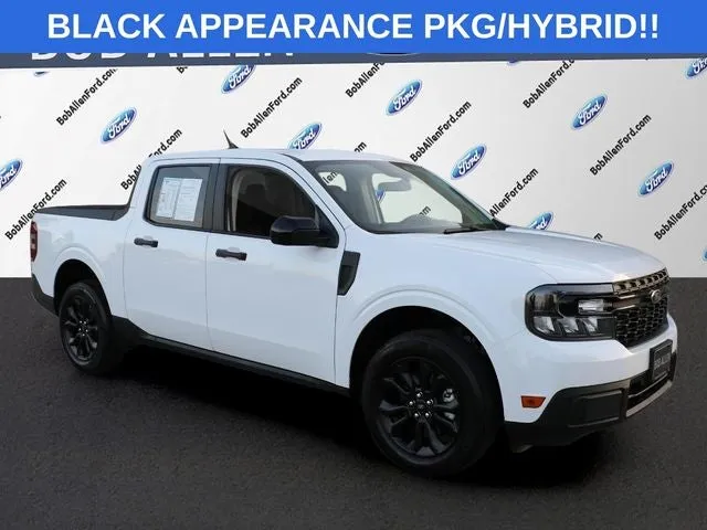 2024 Ford Maverick XLT in Oxford White — front three-quarter view