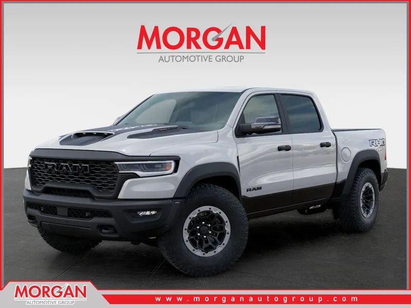 2026 Ram 1500 RHO in White — front three-quarter view