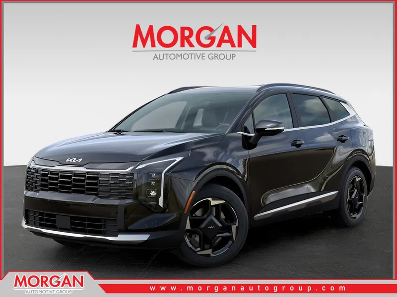 2026 Kia Sportage EX in Ebony Black — front three-quarter view