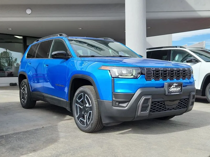 2026 Jeep Cherokee CHEROKEE LAREDO 4X4 in Hydro Blue Pearl-Coat Exterior Paint — front three-quarter view