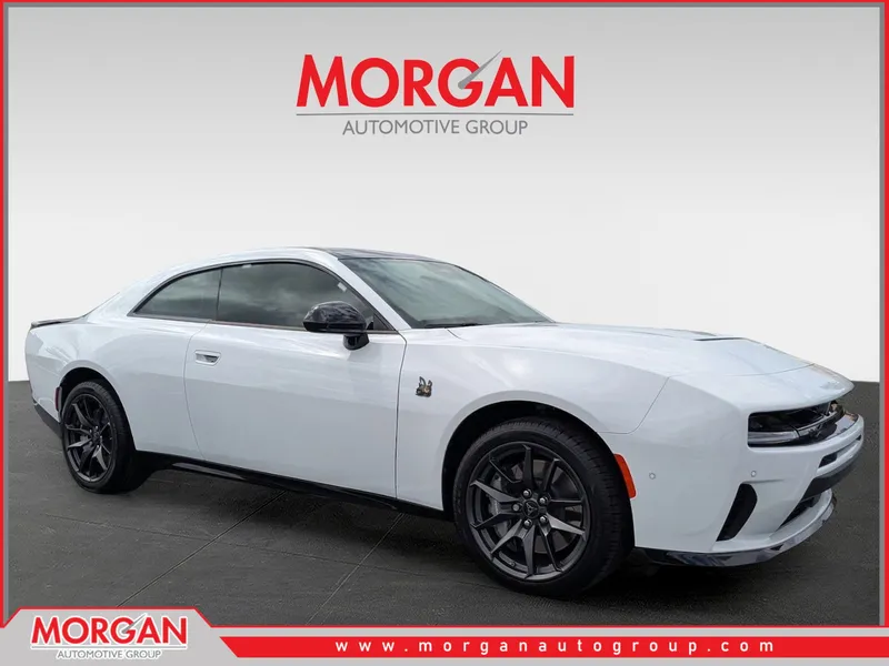 2026 Dodge Charger R/T Scat Pack in White — front three-quarter view
