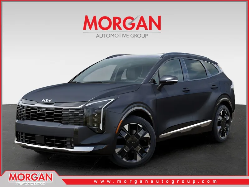 2026 Kia Sportage SX-Prestige in Panthera Metal Matte — front three-quarter view