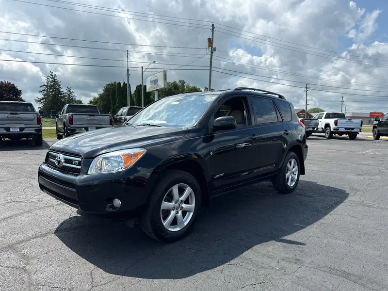 2008 Toyota RAV4 Limited V6 in Black — front three-quarter view