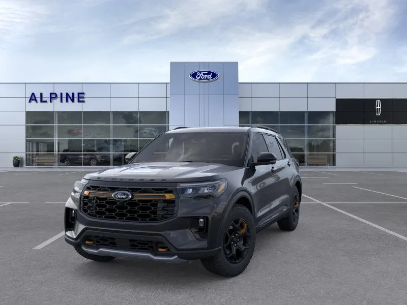2026 Ford Explorer Tremor in Black Metallic — front three-quarter view