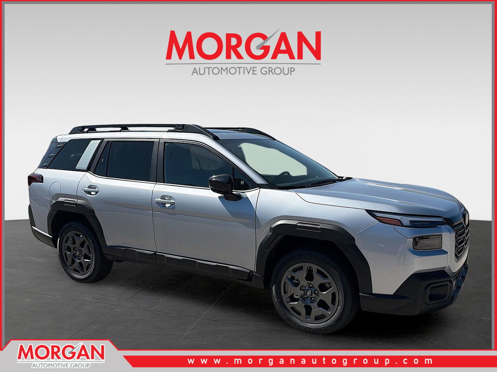 2026 Subaru Outback Premium in Ice Silver Metallic — front three-quarter view