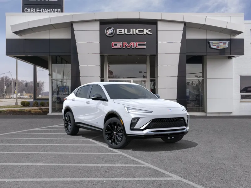 2026 Buick Envista Sport Touring in Summit White — front three-quarter view
