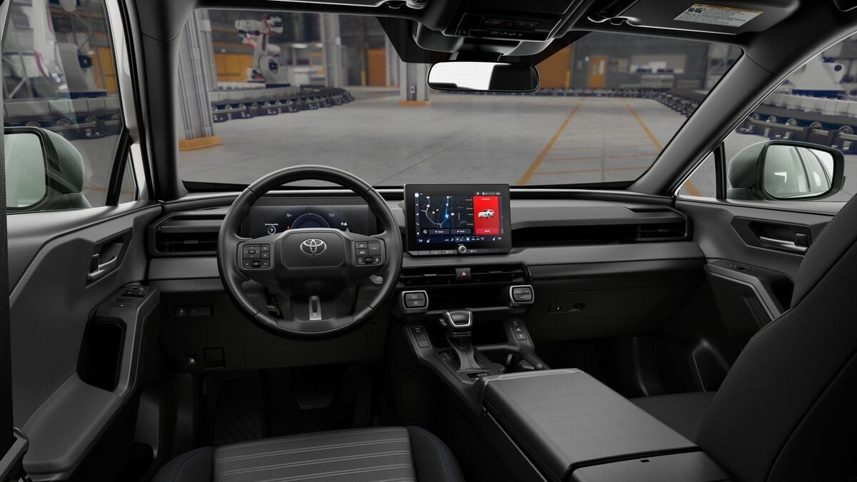 2026 Toyota RAV4 SE in Storm Cloud — front three-quarter view