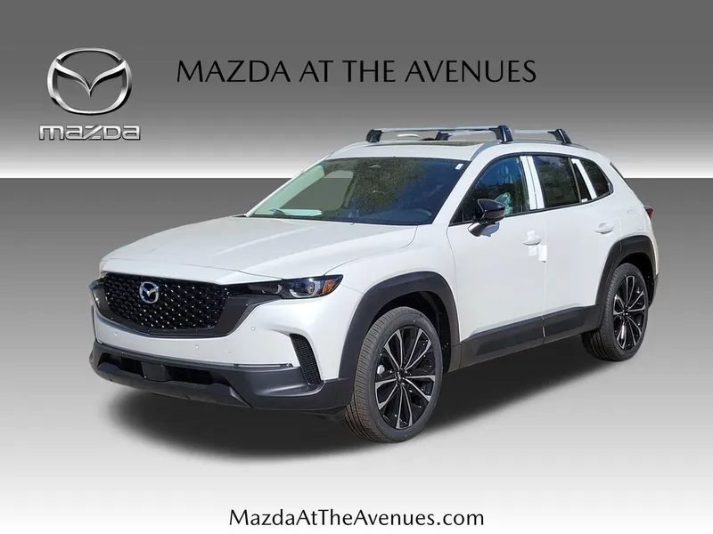2026 Mazda CX-50 2.5 S Premium in Beige — front three-quarter view