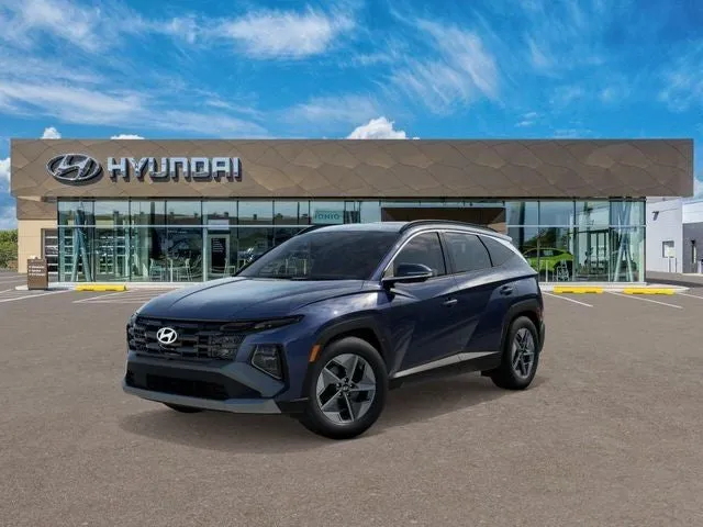 2026 Hyundai TUCSON SEL Premium AWD in Blue — front three-quarter view