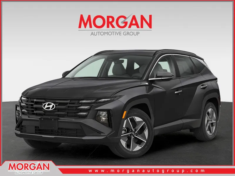 2026 Hyundai TUCSON SEL Premium in Phantom Black — front three-quarter view