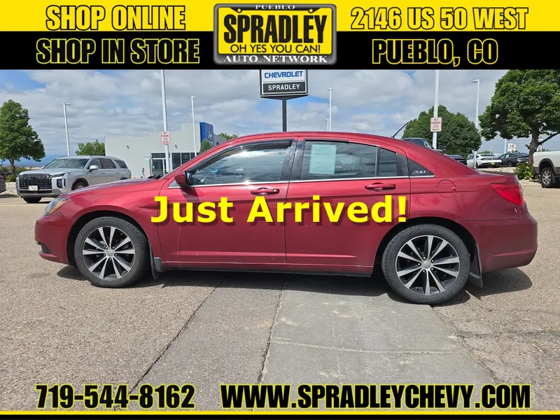 2013 Chrysler 200 Limited in Maroon — front three-quarter view
