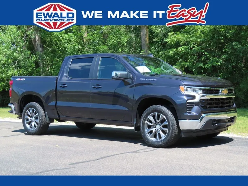 2023 Chevrolet Silverado 1500 LT in Dark Ash Metallic — front three-quarter view