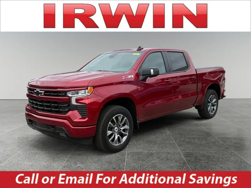 2025 Chevrolet Silverado 1500 RST in Radiant Red Tintcoat — front three-quarter view