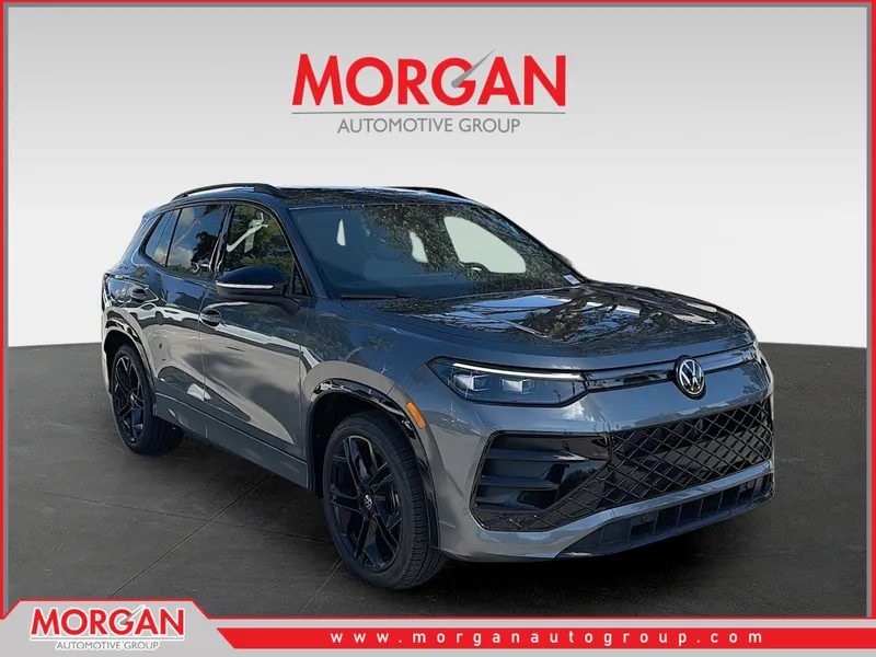 2026 Volkswagen Tiguan SE R-Line Black in Platinum — front three-quarter view