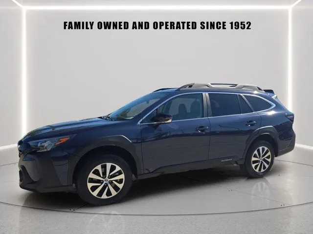2024 Subaru Outback Premium in Cosmic Blue Pearl — front three-quarter view
