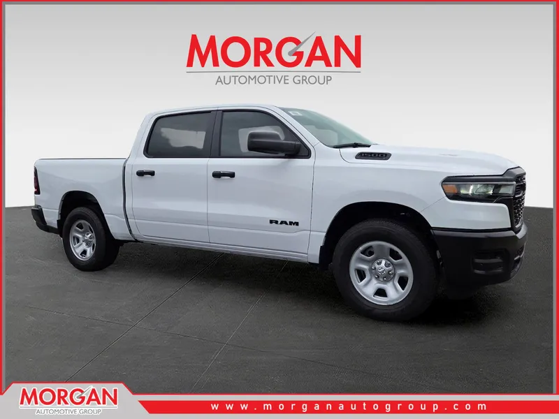 2026 Ram 1500 Tradesman in White — front three-quarter view