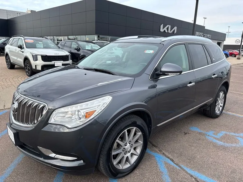 2014 Buick Enclave Leather Group in Cyber Gray Metallic — front three-quarter view