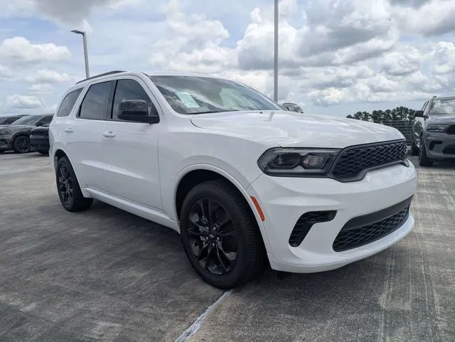 2026 Dodge Durango GT in White Knuckle Clear-Coat Exterior Paint — front three-quarter view