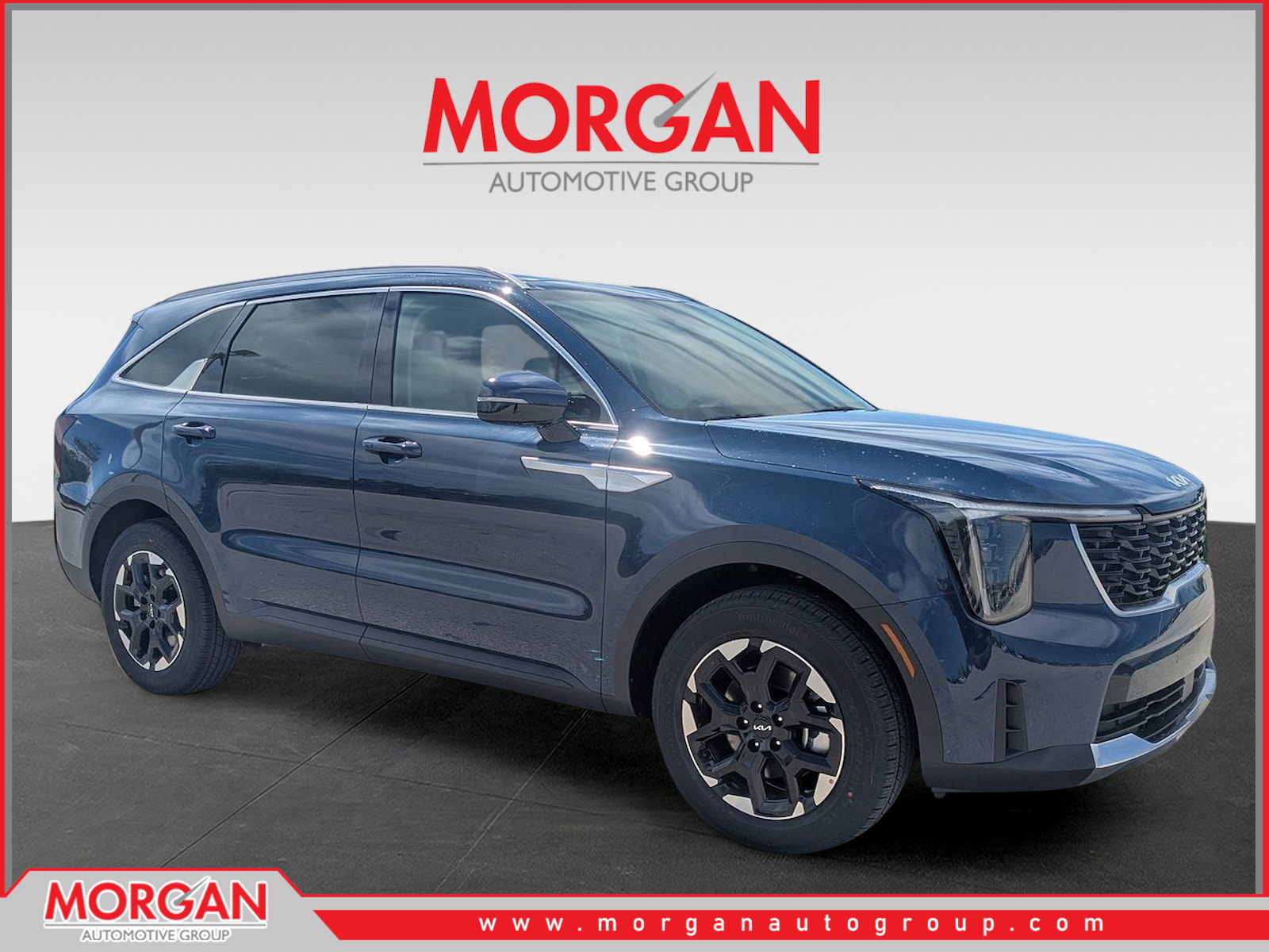 2026 Kia Sorento S in Midnight Lake Blue — front three-quarter view
