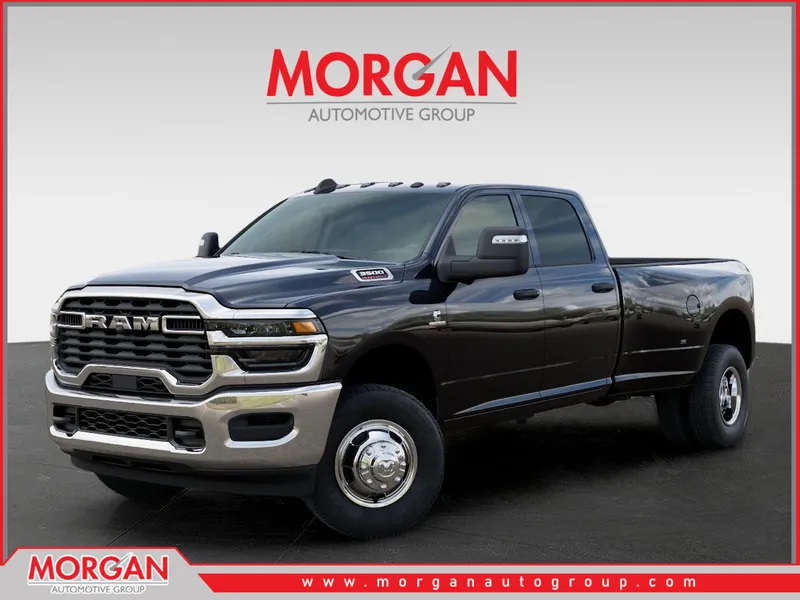 2026 Ram 3500 Tradesman in Black — front three-quarter view