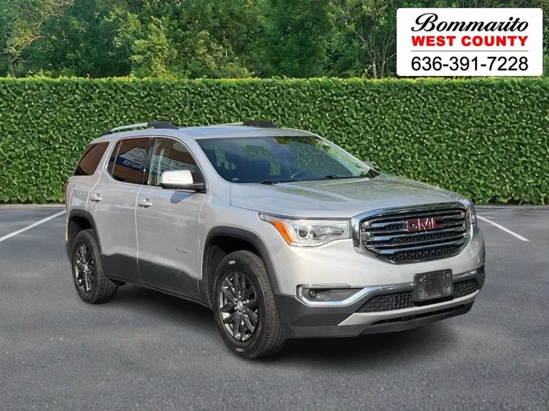 2018 GMC Acadia SLT in Quicksilver Metallic — front three-quarter view