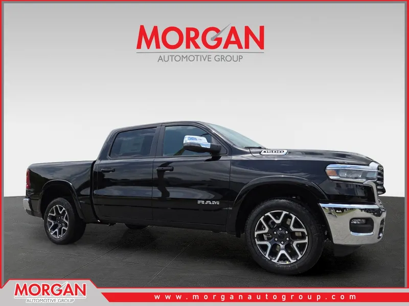 2026 Ram 1500 Laramie in Black — front three-quarter view