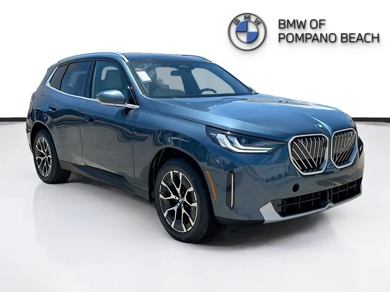 2026 BMW X3 30 xDrive in Arctic Race Blue Metallic — front three-quarter view