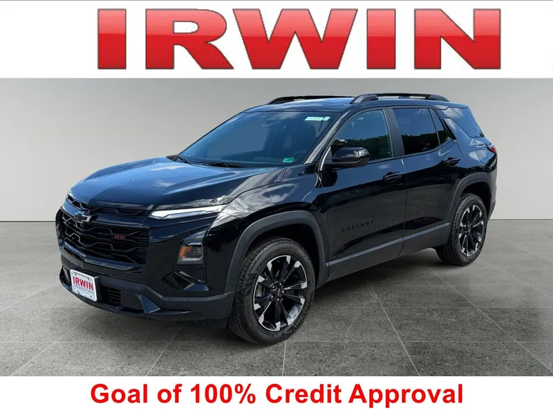 2026 Chevrolet Equinox RS in Mosaic Black Metallic — front three-quarter view