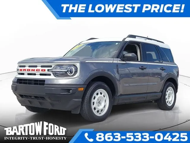 2024 Ford Bronco Sport Heritage in Carbonized Gray Metallic — front three-quarter view
