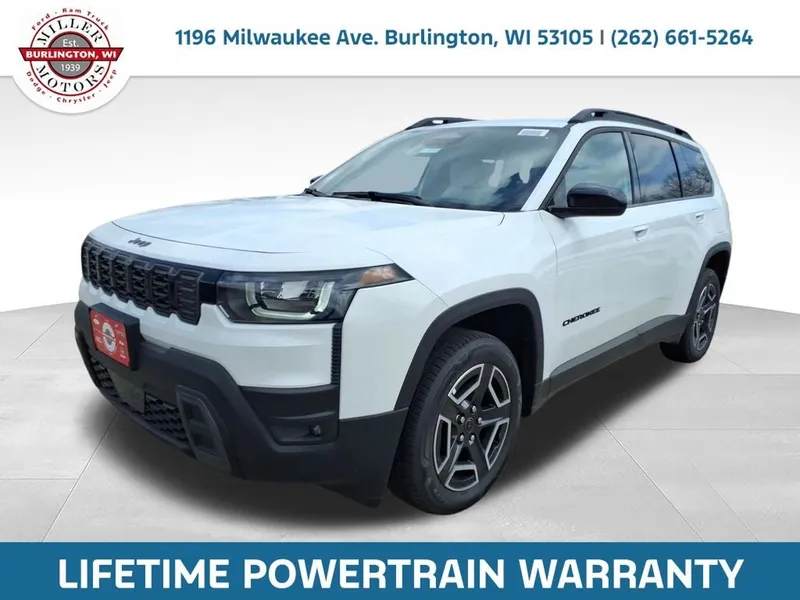2026 Jeep Cherokee CHEROKEE LAREDO 4X4 in Bright White Clear-Coat Exterior Paint — front three-quarter view