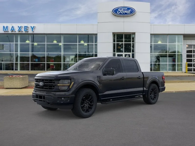 2026 Ford F-150 XLT in Agate Black Metallic — front three-quarter view
