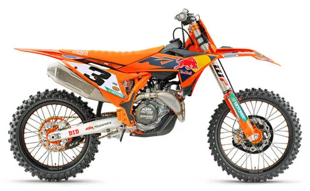 2026 KTM 450 SX-F FE — front three-quarter view