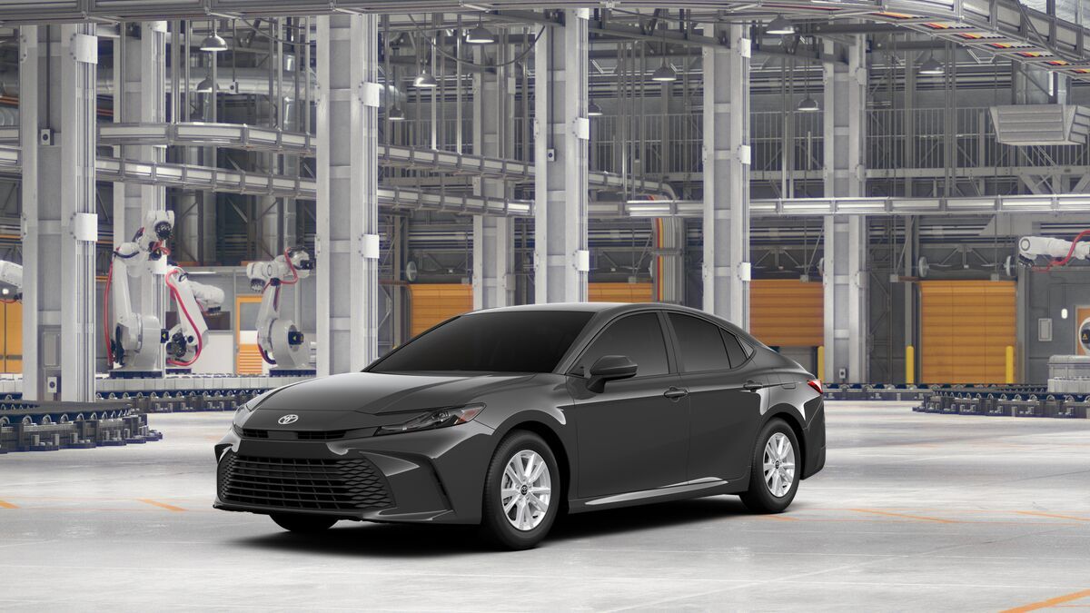 2026 Toyota Camry LE in Underground — front three-quarter view