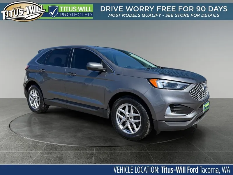 2023 Ford Edge SEL in Gray Metallic — front three-quarter view