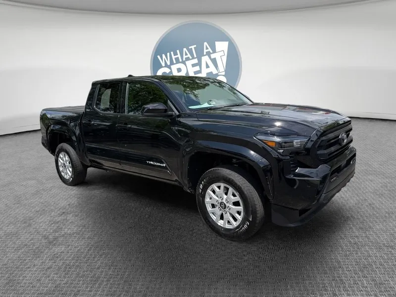 2026 Toyota Tacoma SR5 in Black — front three-quarter view
