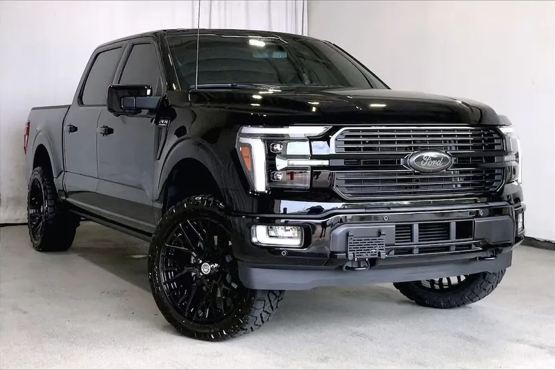 2025 Ford F-150 in Agate Black Metallic — front three-quarter view