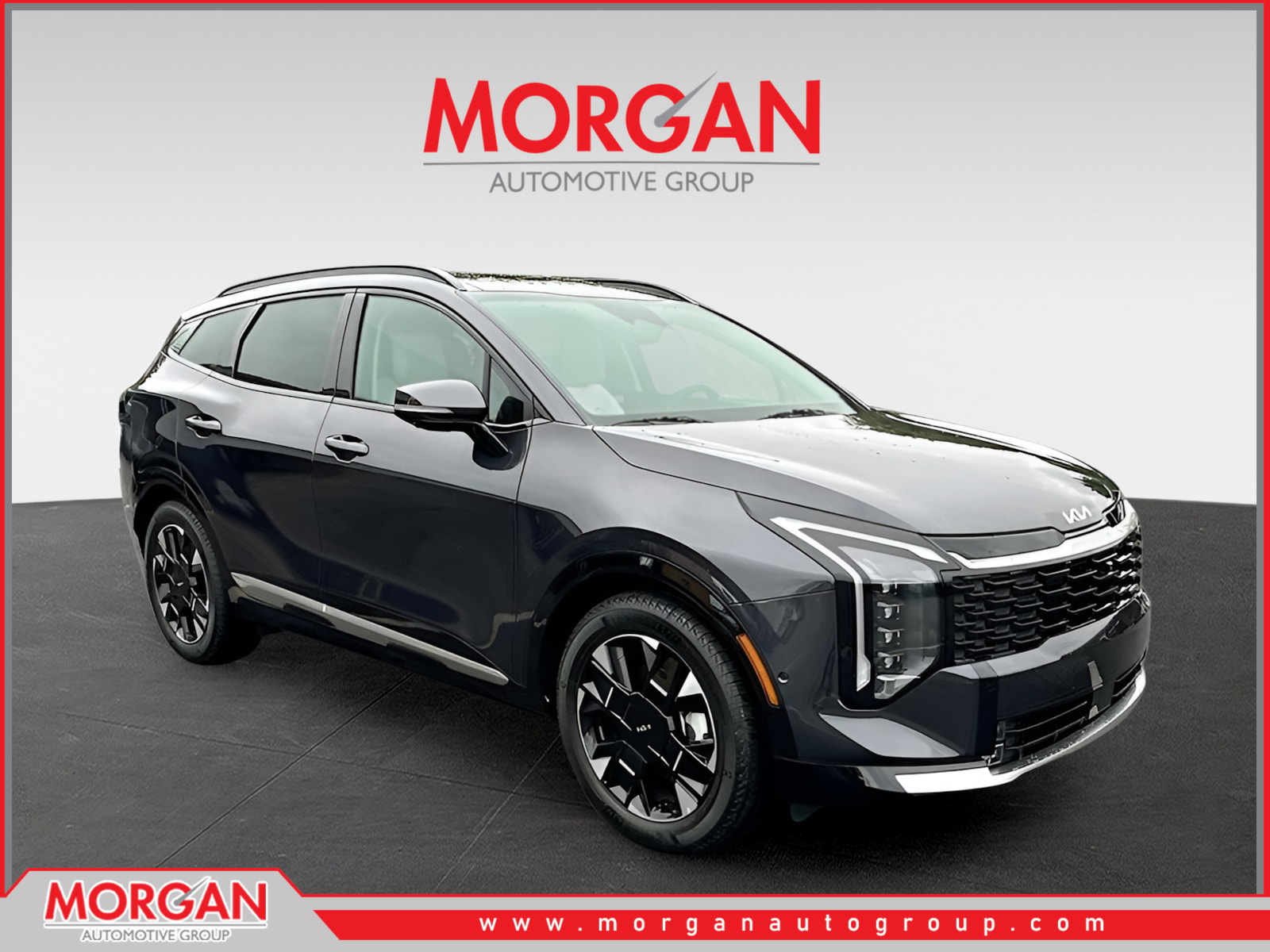 2026 Kia Sportage SX-Prestige in Gray — front three-quarter view