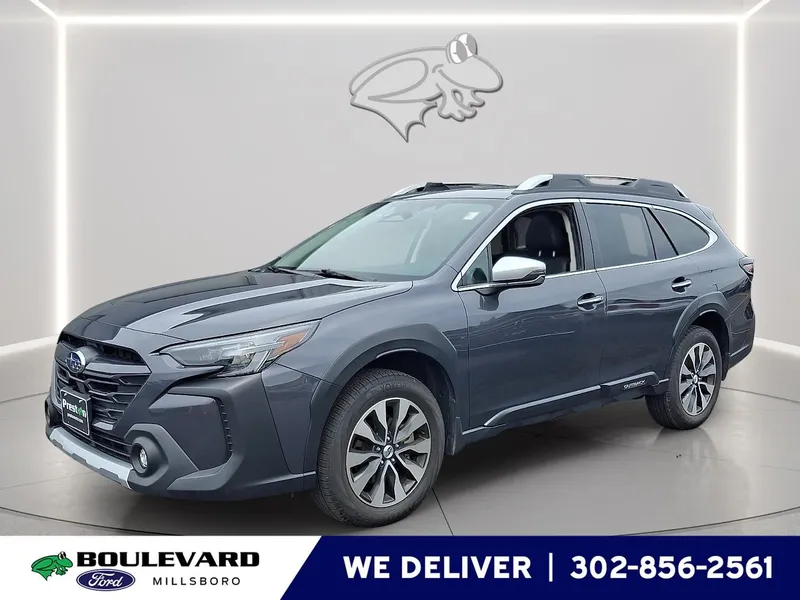 2024 Subaru Outback Touring XT in Magnetite Gray Metallic — front three-quarter view