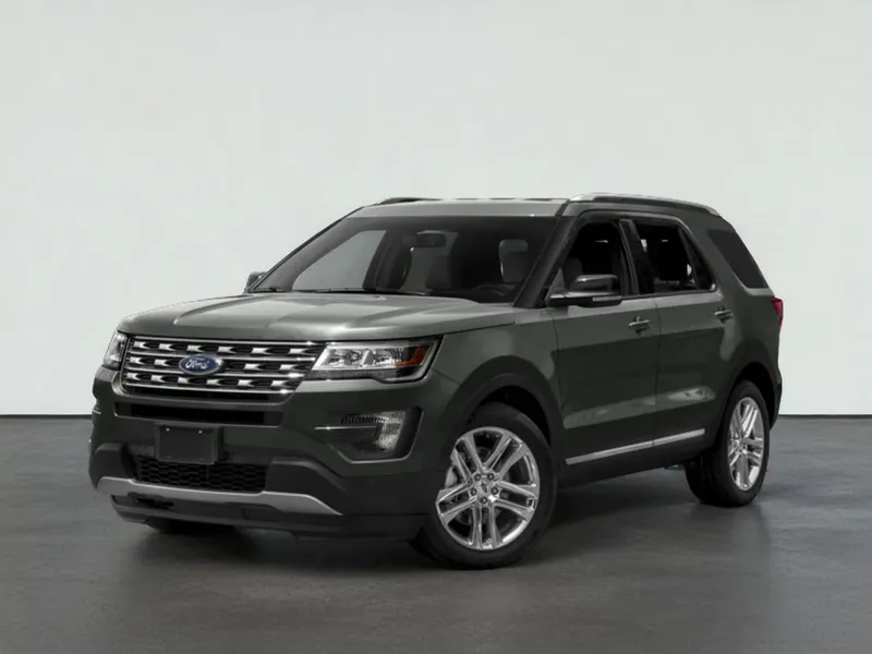 2017 Ford EXPLORER XLT in Ingot Silver — front three-quarter view