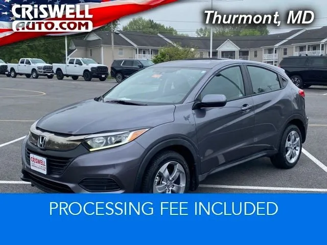 2020 Honda HR-V AWD LX in Black — front three-quarter view
