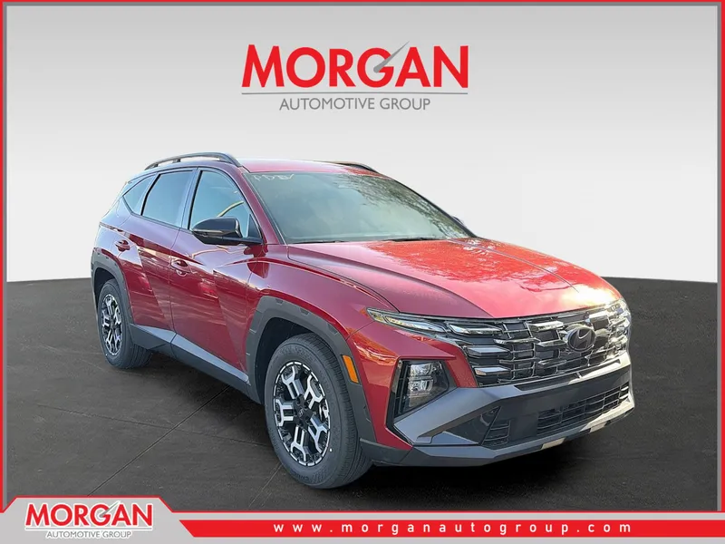 2026 Hyundai TUCSON XRT in Ultimate Red — front three-quarter view