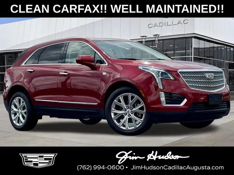 2019 Cadillac XT5 Luxury in Red — front three-quarter view