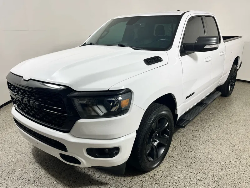 2022 RAM 1500 Big Horn in Bright White Clearcoat — front three-quarter view