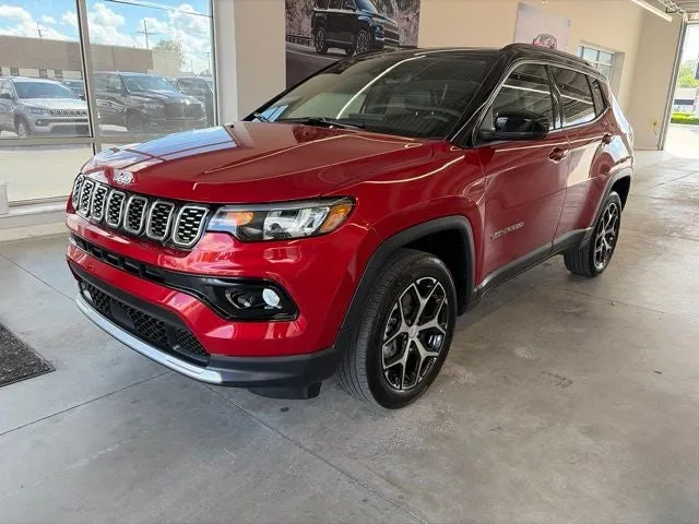 2024 Jeep Compass Limited 4x4 in Red Hot Pearlcoat — front three-quarter view