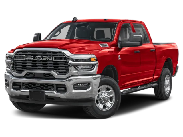2026 Ram 2500 Tradesman in Red — front three-quarter view