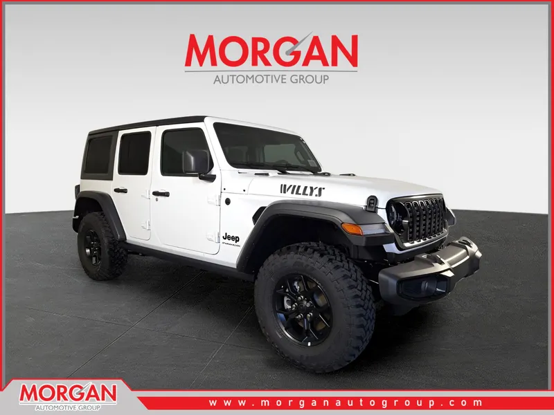 2026 Jeep Wrangler Willys in White — front three-quarter view